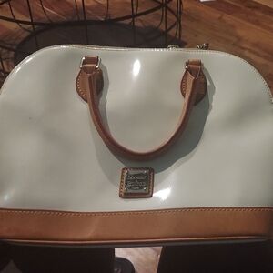 Dooney & Bourke Cream and Tan Satchel